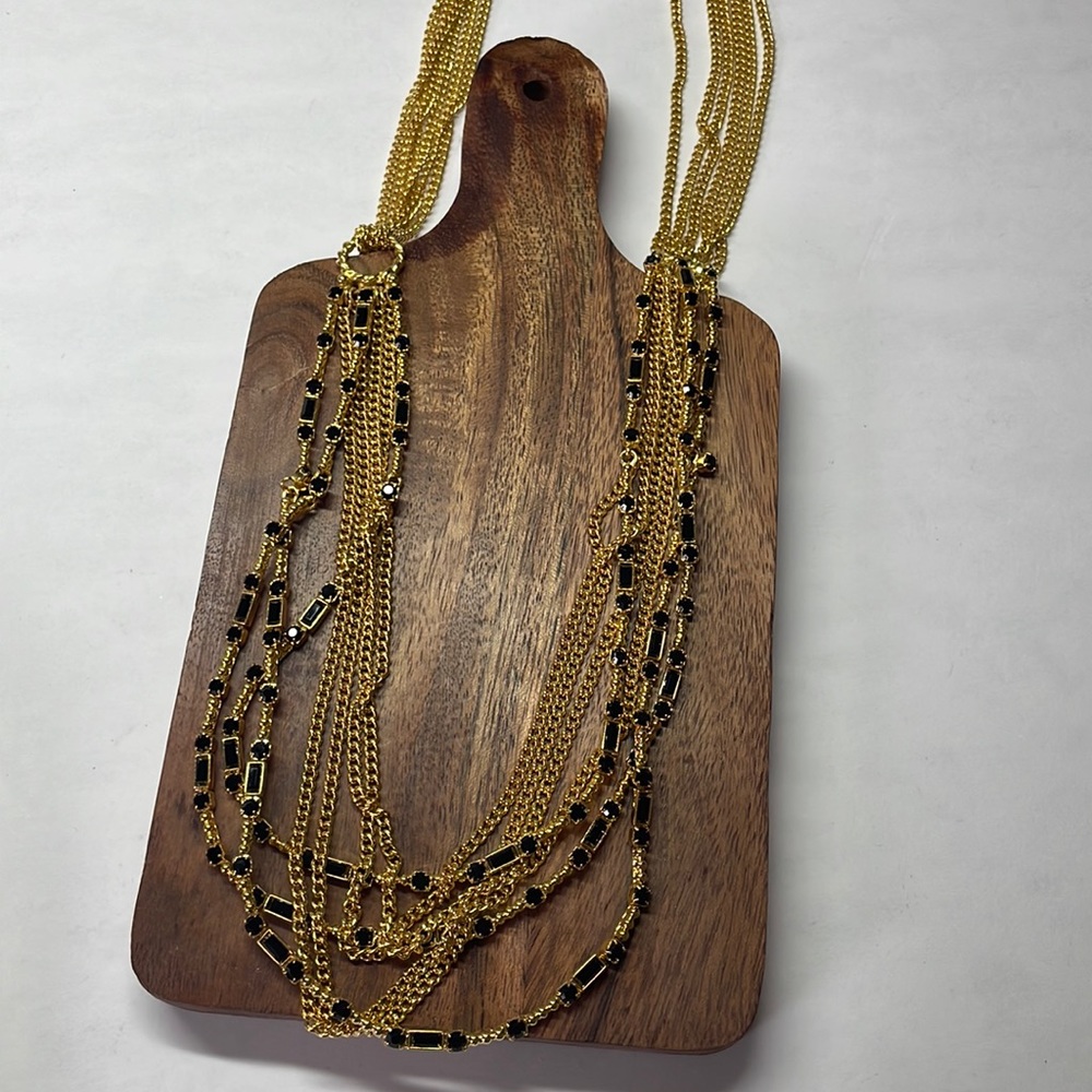 Sorrelli Jet Black Chain Long Necklace